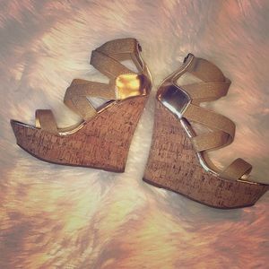 Dollhouse Gold Wedge